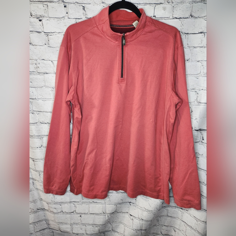 Tommy Bahama Men's Coral Lightweight 1/4 Zip Pullover Size‎ Large